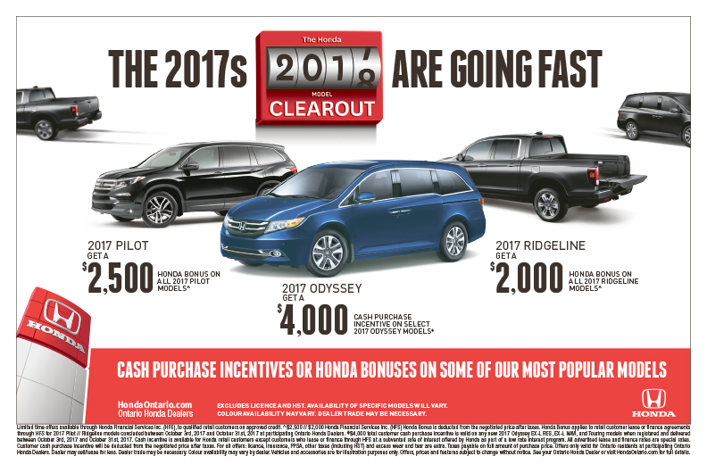 The Honda Model Clearout The Honda Model Clearout