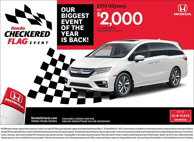 2019 Honda Odyssey | May Checkered Flag Event 2019 Honda Odyssey | May Checkered Flag Event