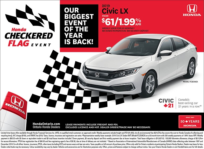 2019 Honda Civic LX| May Checkered Flag Event 2019 Honda Civic LX| May Checkered Flag Event