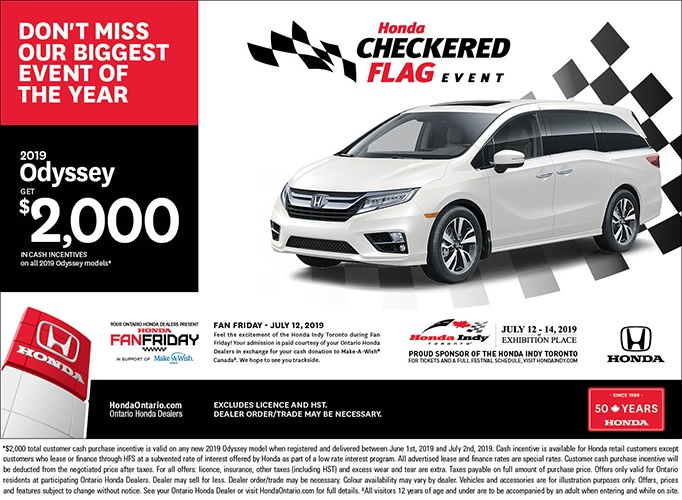 2019 Honda Odyssey | June Checkered Flag Event 2019 Honda Odyssey | June Checkered Flag Event