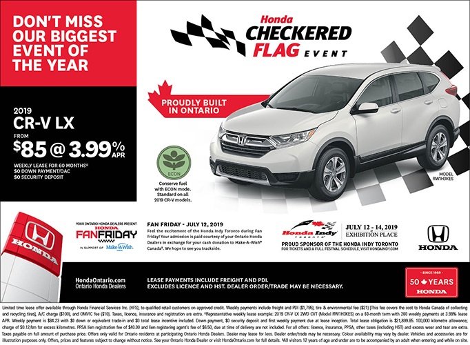2019 Honda CRV LX | June Checkered Flag Event 2019 Honda CRV LX | June Checkered Flag Event