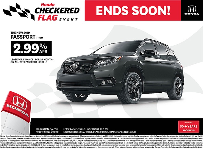 2019 Honda Passport | July Checkered Flag Event 2019 Honda Passport | July Checkered Flag Event