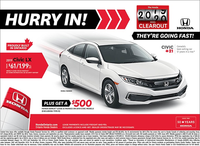 Clearout 2019 Honda Civic LX Clearout 2019 Honda Civic LX