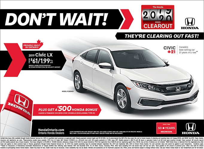 Clearout 2019 Honda Civic LX Clearout 2019 Honda Civic LX