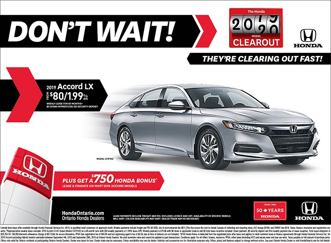Clearout 2019 Honda Accord LX Clearout 2019 Honda Accord LX