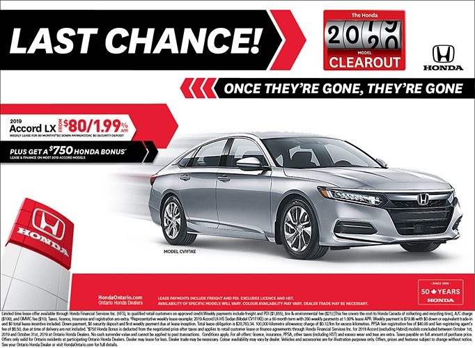 Clearout 2019 Honda Accord LX Clearout 2019 Honda Accord LX