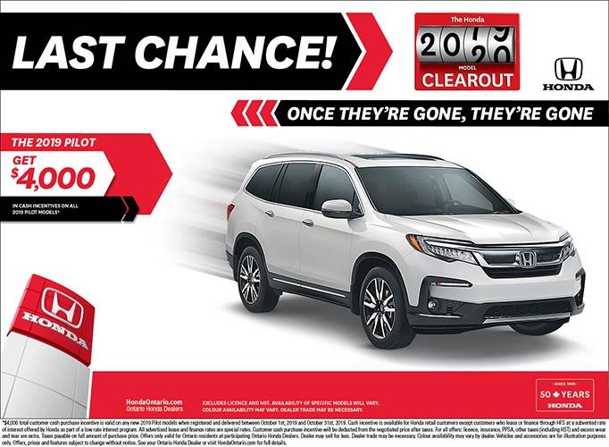Clearout 2019 Honda Pilot Clearout 2019 Honda Pilot